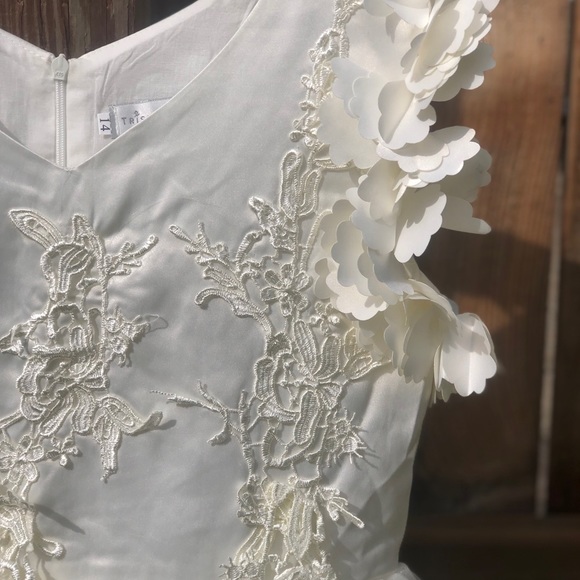 Trish Scully Bianca Gown Ivory 14 - Picture 4 of 10